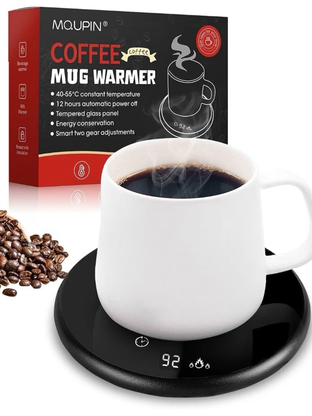 NWB M.OUPIN Coffee Mug Warmer – Black